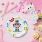 Robot Kids Birthday Paper Bord (Feest)