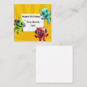 Robot Kids Cadeaubijlage – Persoonlijk Notitiekaartje (Voorkant / Achterkant)