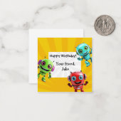 Robot Kids Cadeaukaart – Persoonlijk Notitiekaartje (Voorkant / Achterkant in situ)