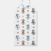 Robot Kids Verjaardag Dank u Cadeaulabel (Achterkant)
