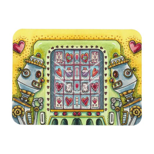 ROBOT KIJKEN NAAR LIEFHEART-VERKEERMACHINES MAGNEET (Horizontaal)