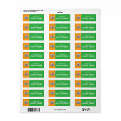 Robot Kinderen School Naam Labels | Bewerkbare kle (Full Sheet)