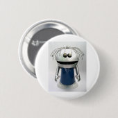 Robot-knop Key Chaiin Ronde Button 5,7 Cm (Voorkant /achterkant)