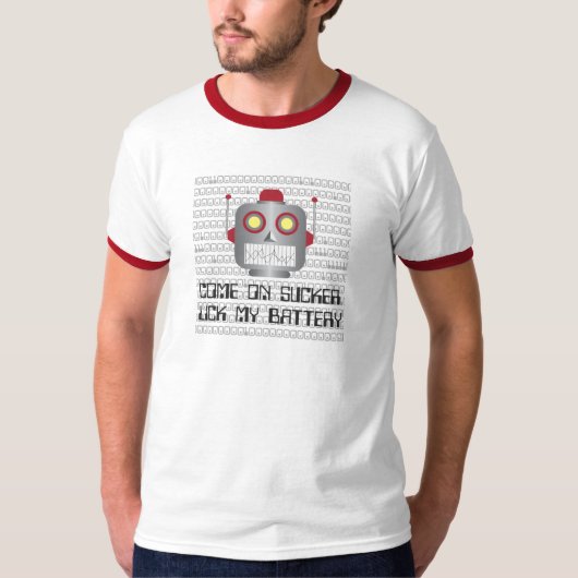 Robot "Kom op Sucker" T-shirt (Voorkant)