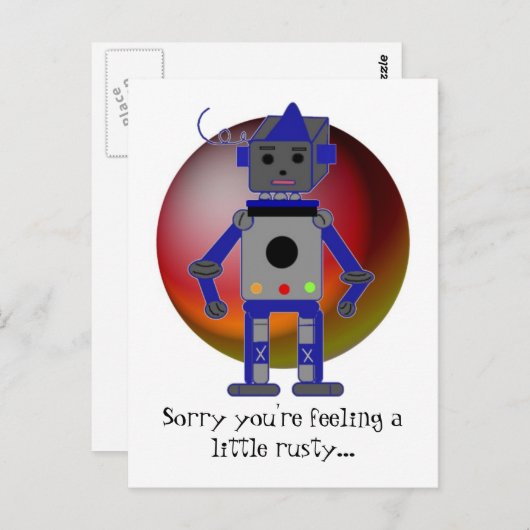 Robot krijgt het goed briefkaart (Voorkant / Achterkant)