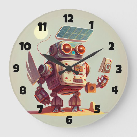 Robot Large Clock Grote Klok (Voorkant)