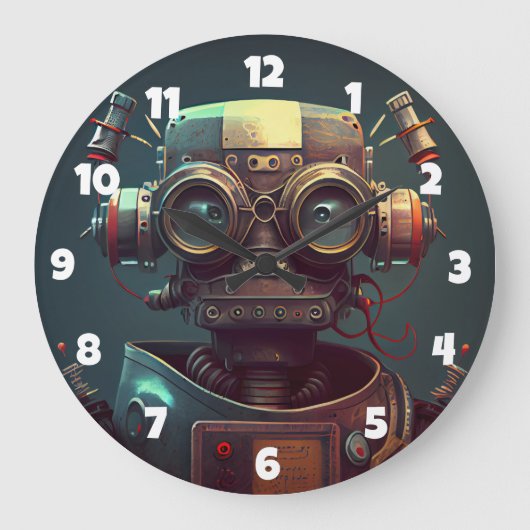Robot Large Clock Grote Klok (Voorkant)