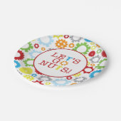 Robot Let's Go Nuts / Gears Paper Borden Papieren Bordje (Gekanteld)