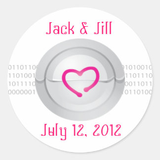 Robot Liefde Monogram Sticker