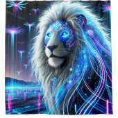 Robot Lion Art Douchegordijn (Voorkant)