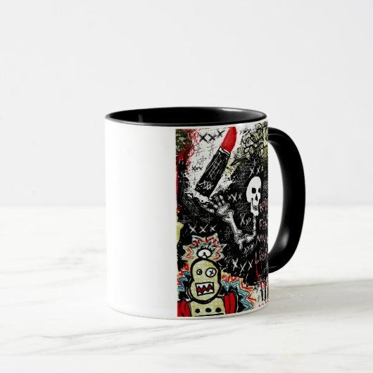 Robot Lipstick mok (Voorkant rechts)