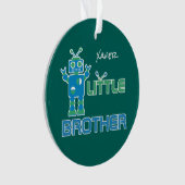 Robot Little Brother Personalized Kinder Sibling Ornament (voorkant)
