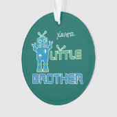 Robot Little Brother Personalized Kinder Sibling Ornament (voorkant)