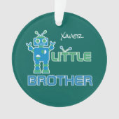 Robot Little Brother Personalized Kinder Sibling Ornament (voorkant)
