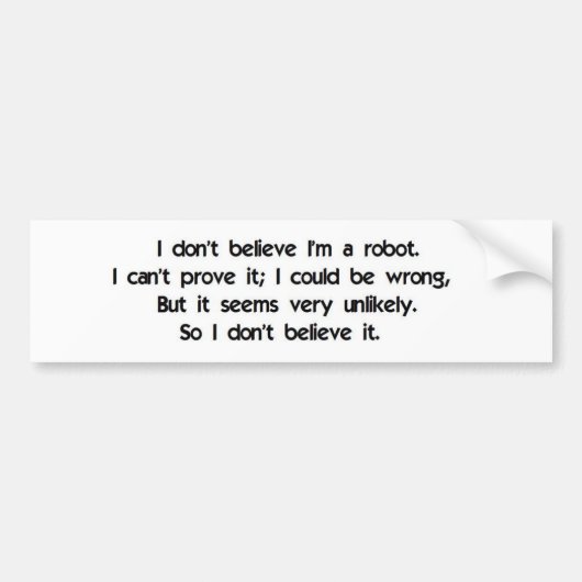 Robot Logic Bumpersticker (Voorkant)