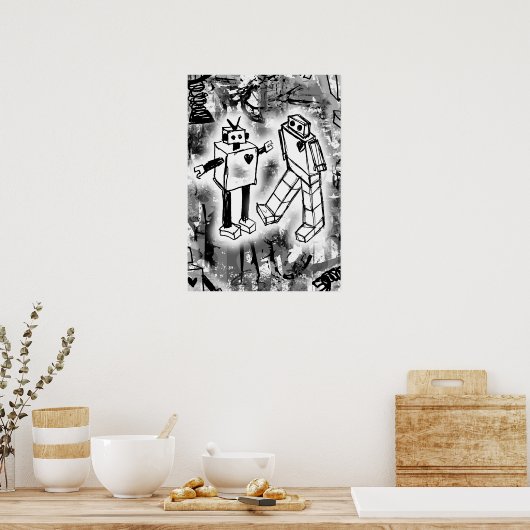 Robot Love Poster (Keuken)