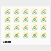 Robot Love Ronde Sticker (Vel)