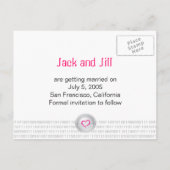 Robot Love Save the Date Aankondigingskaart (Achterkant)