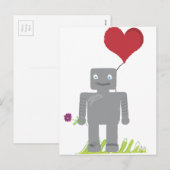 Robot Love Valentijn Feestdagenkaart (Voorkant / Achterkant)