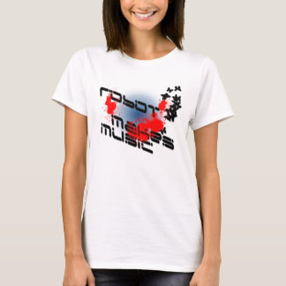 robot maakt muziek t-shirt