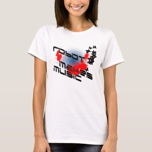 robot maakt muziek t-shirt (Voorkant)