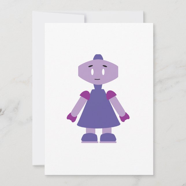 Robot meisje cartoon (Voorkant)