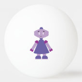 Robot meisje cartoon pingpongbal (Voorkant)