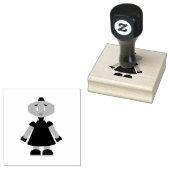 Robot meisje cartoon rubberstempel (Gestempeld)