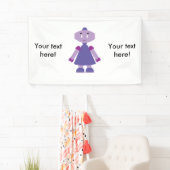 Robot meisje cartoon spandoek (Insitu)