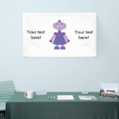 Robot meisje cartoon spandoek (Beurs)