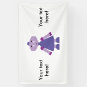 Robot meisje cartoon spandoek (Verticaal)