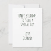 Robot met ballonnen Birthday Kaart (Achterkant)