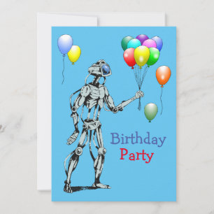 Robot met ballonvaarzen kaart