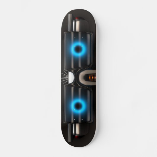 Robot met bril persoonlijk skateboard (Voorkant)