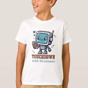 Robot met football Touchdown met vriendelijkheid T-shirt