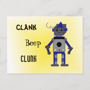 Robot met grappige uitspraken briefkaart