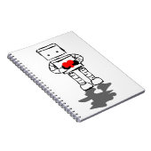 Robot met hart notitieboek (Rechterzijde)