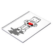 Robot met hart notitieboek (Linkerzijde)