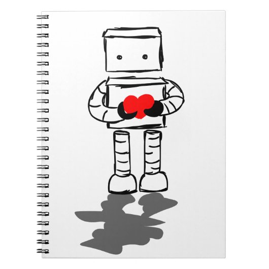 Robot met hart notitieboek (Voorkant)