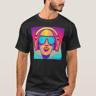 Robot Met Koptelefoon T-shirt