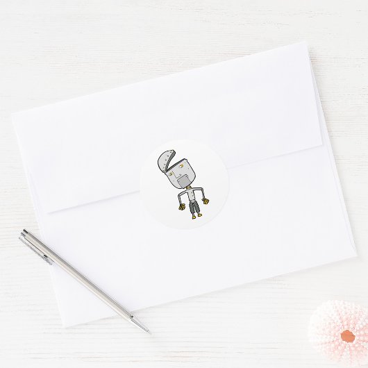 Robot met open hoofd Stickers