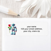 Robot met Roos Etiket (Insitu)