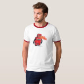 Robot met vuursteentje t-shirt (Voorkant volledig)
