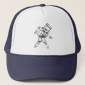 Robot "Mixtape" Trucker Hat Pet (Voorkant)
