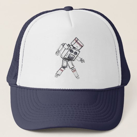 Robot "Mixtape" Trucker Hat Pet (Voorkant)