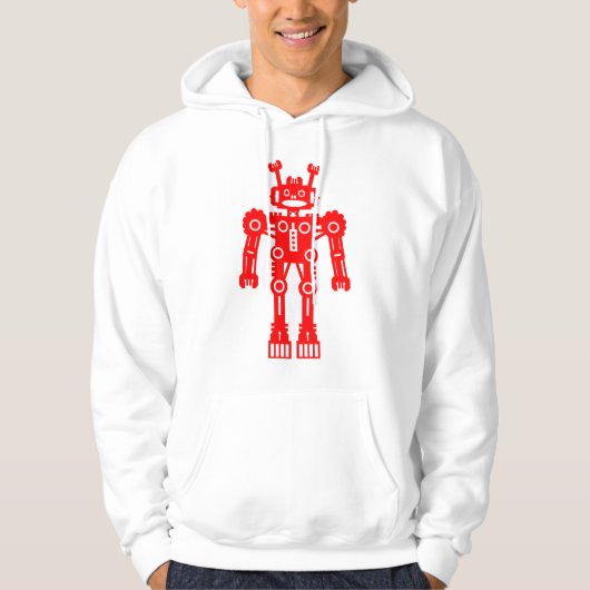 Robot Mk I - (rood) - Gepersonaliseerd Hoodie (Voorkant)