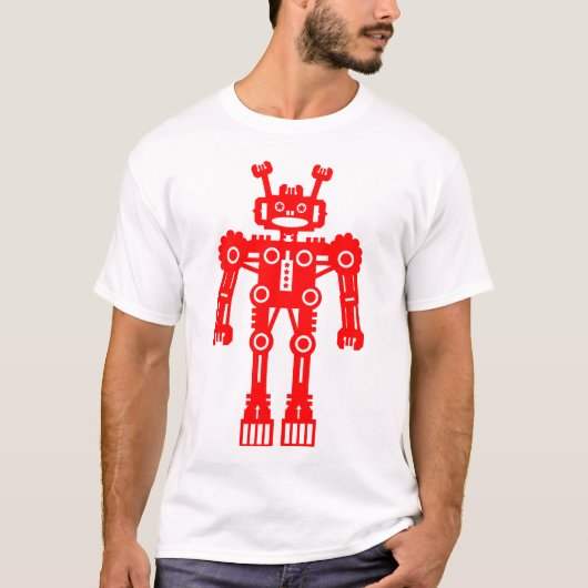 Robot Mk I - (rood) - Gepersonaliseerd T-shirt (Voorkant)