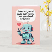 Robot Moederdagkaart Kaart (Gele Bloem)