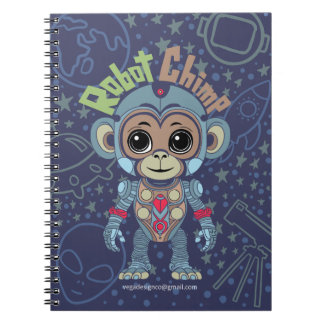 Robot Monkey Spiral Notitieboek