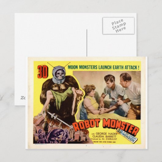 ROBOT MONSTER BRIEFKAART (Voorkant / Achterkant)